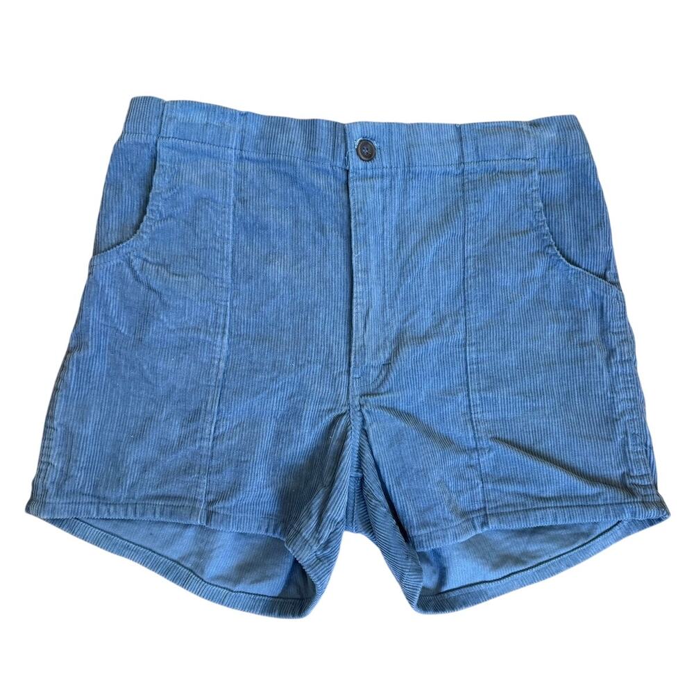 Men's Vintage Weeds Corduroy Shorts in Cornflower Blue Size 30 70s 80s Skater